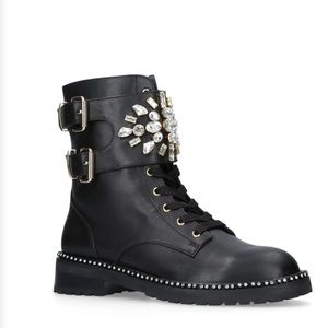 KURT GEIGER LONDON Stoop leather biker boots size 39.